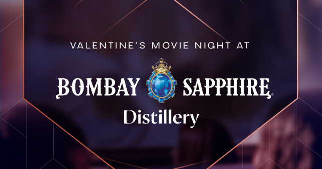 Join us for a Valentine’s Movie Night on Friday 10th, Saturday 11th, Tuesday 14th and Saturday 18th February and enjoy the season of romance whilst watching a movie from the comfort of our intimate Cinema Room. With cocktails and snacks included, surprise them with a romantic date night at the Bombay Sapphire Distillery.
